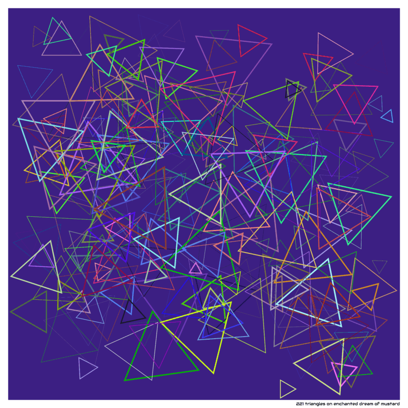 221 triangles on enchanted dream of mustard