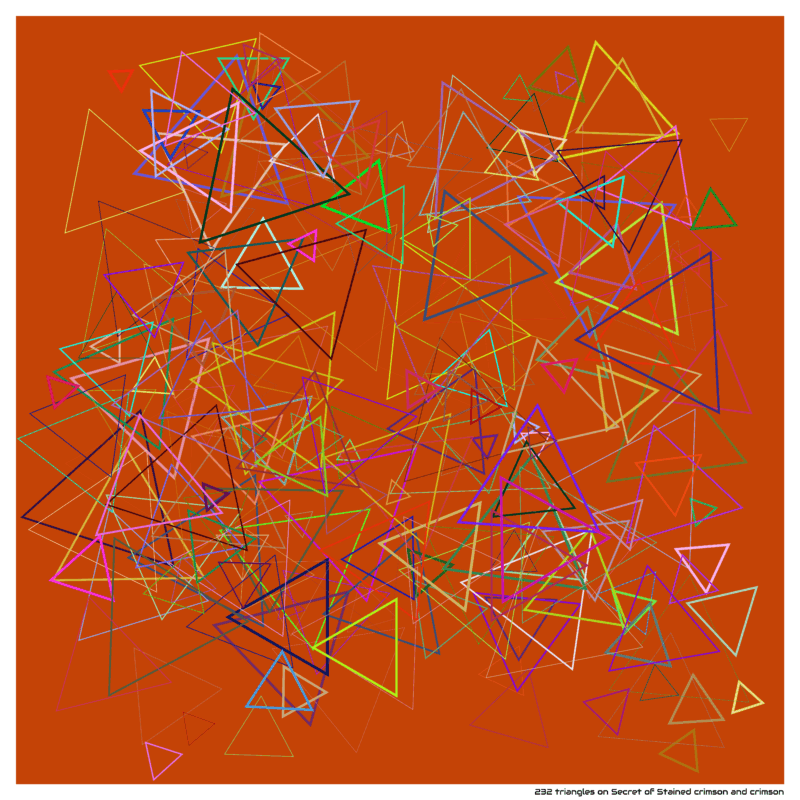 232 triangles on Secret of Stained crimson and crimson