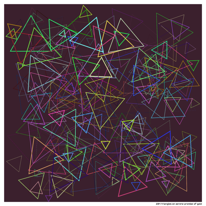 234 triangles on serene promise of gold