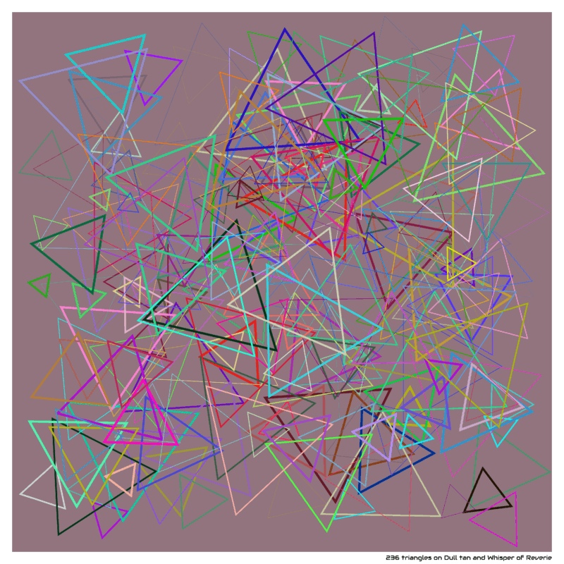 236 triangles on Dull tan and Whisper of Reverie