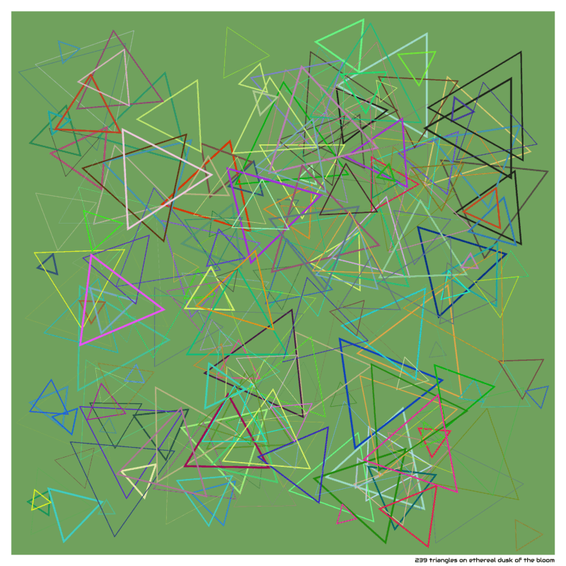 239 triangles on ethereal dusk of the bloom