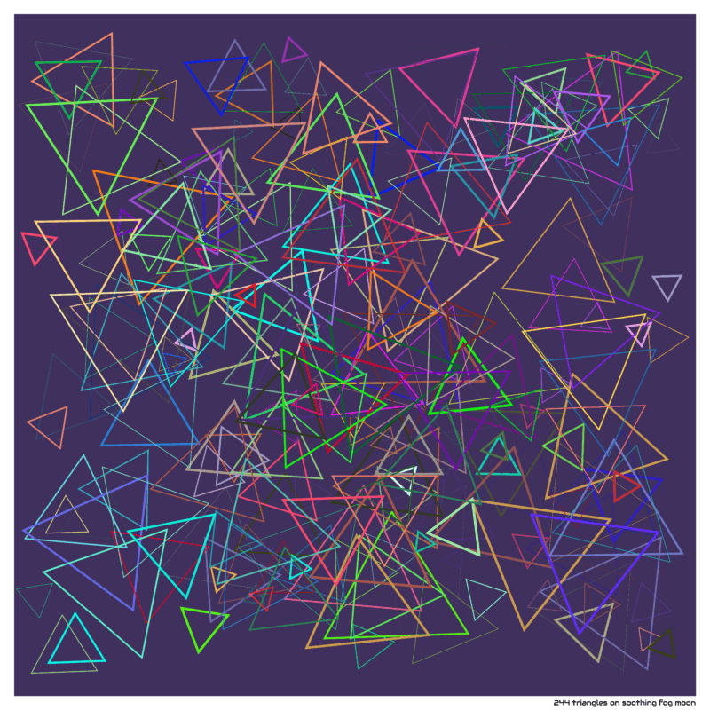 244 triangles on soothing fog moon