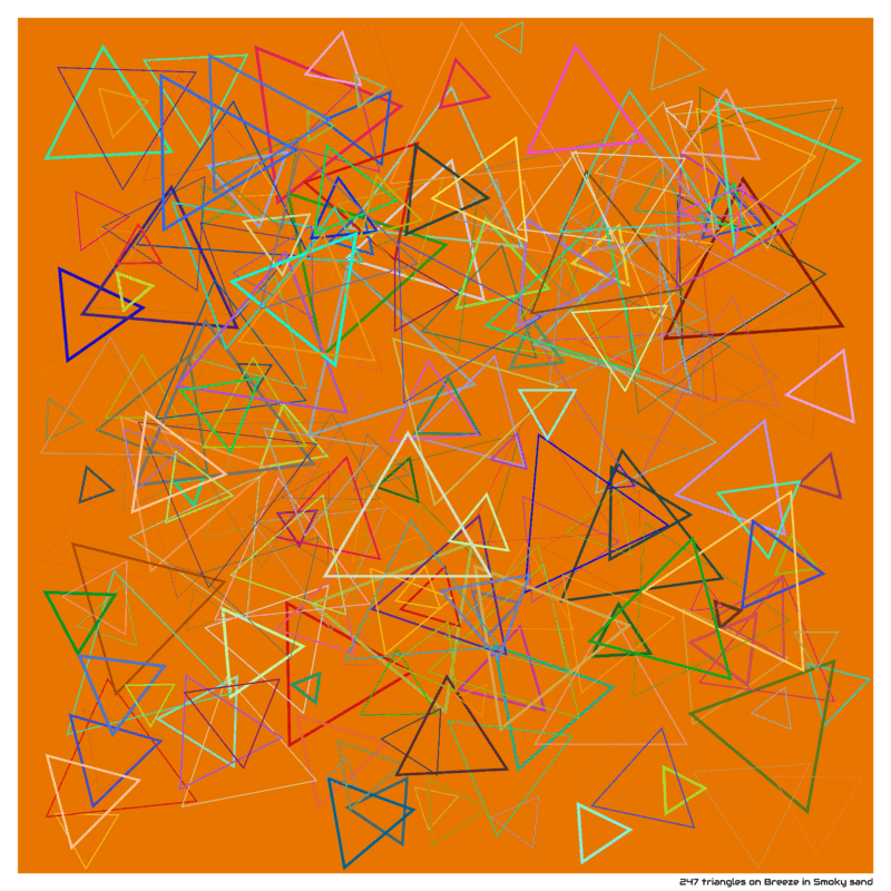 247 triangles on Breeze in Smoky sand