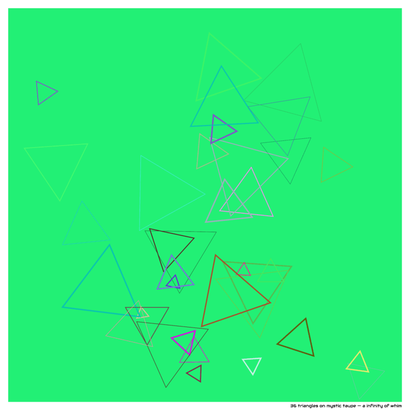 36 triangles on mystic taupe — a infinity of whim