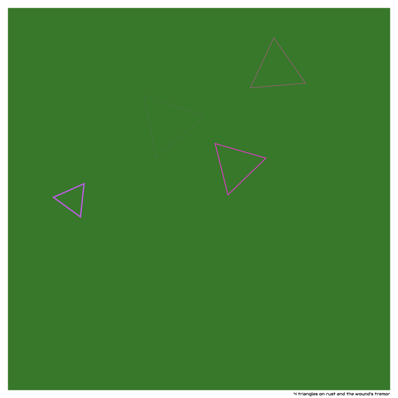 4 triangles on rust and the wound’s tremor