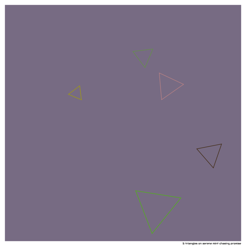 5 triangles on serene mint chasing promise