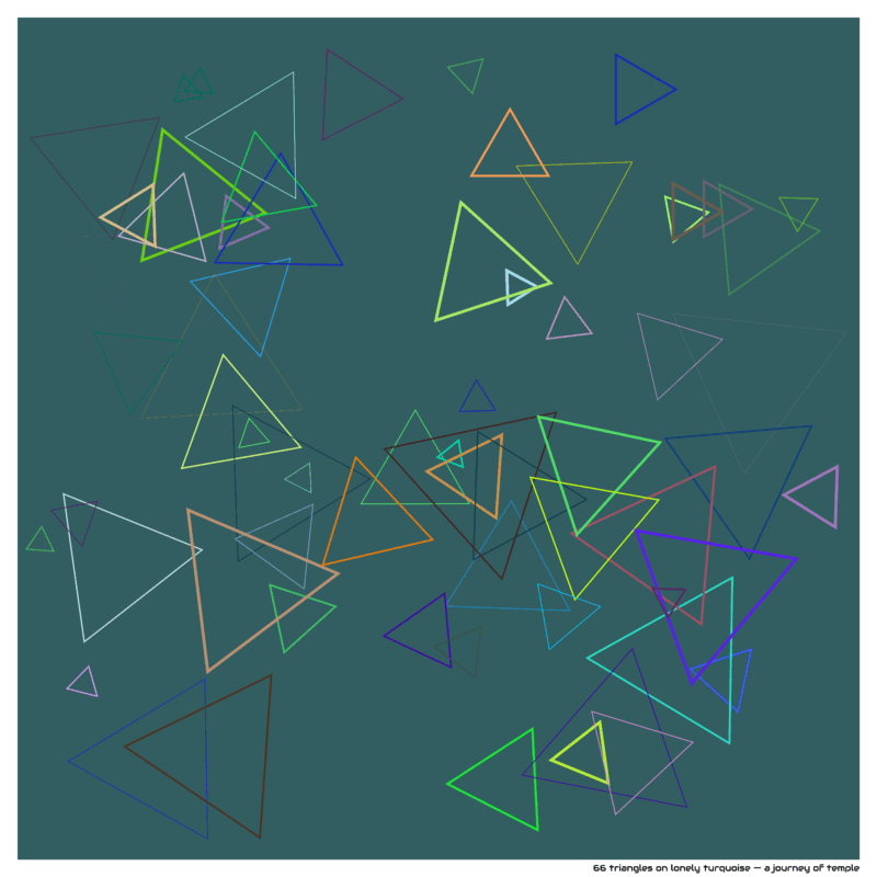 66 triangles on lonely turquoise — a journey of temple