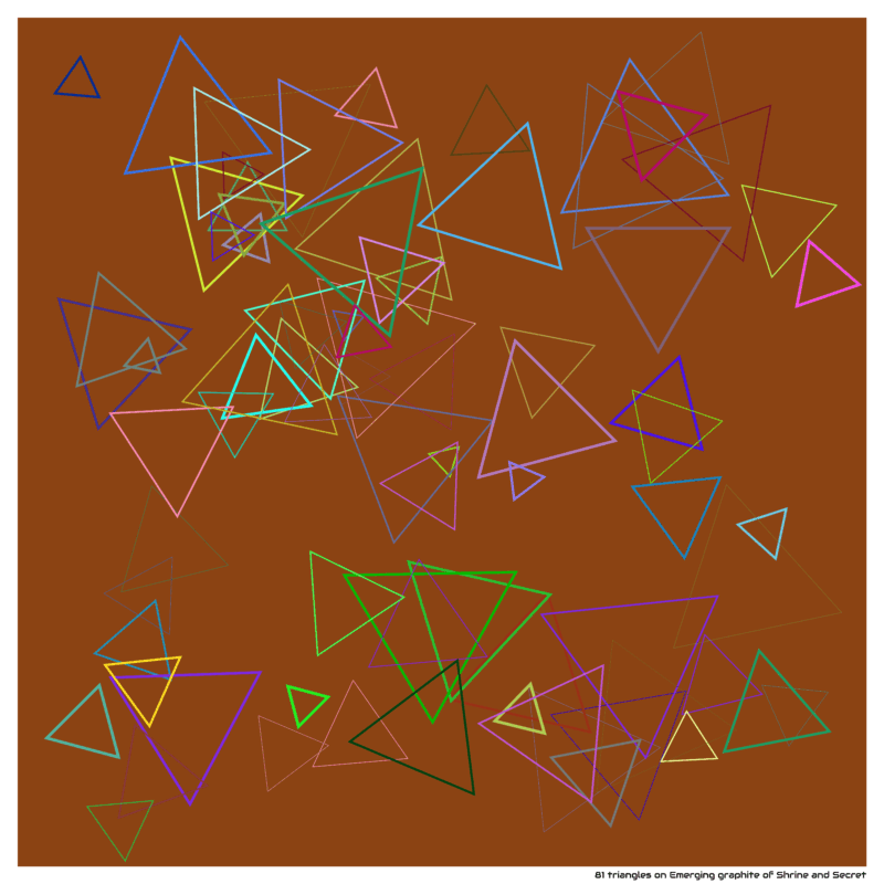 81 triangles on Emerging graphite of Shrine and Secret