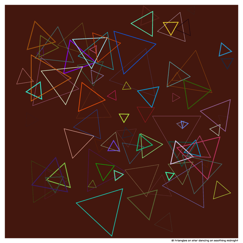 81 triangles on star dancing on soothing midnight