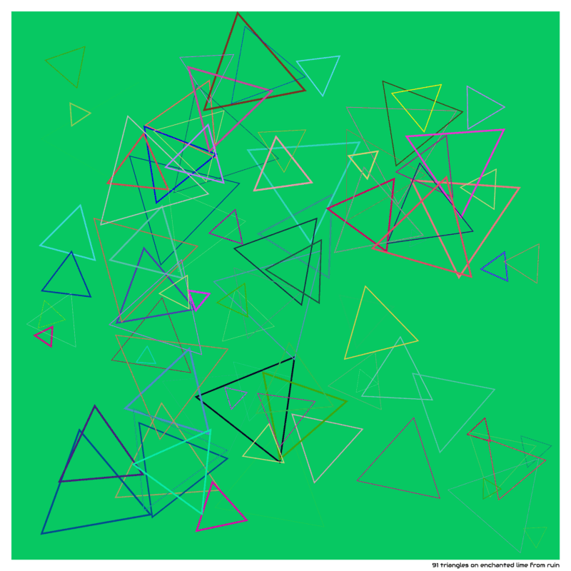 91 triangles on enchanted lime from ruin