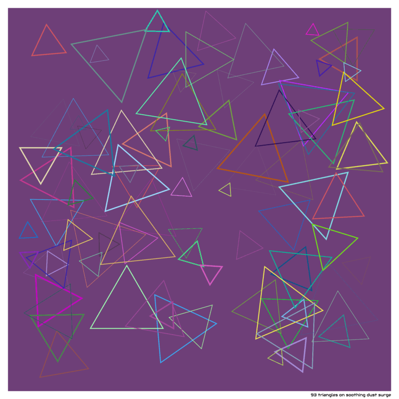 93 triangles on soothing dust surge