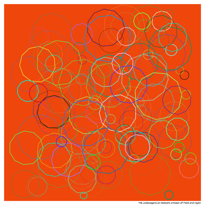 146 undecagons on Delicate crimson of Field and Hymn