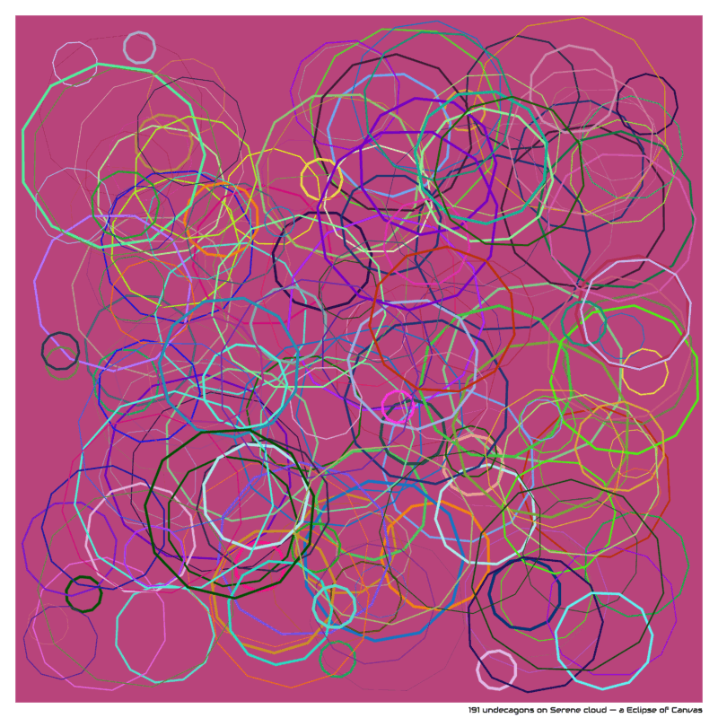 191 undecagons on Serene cloud — a Eclipse of Canvas
