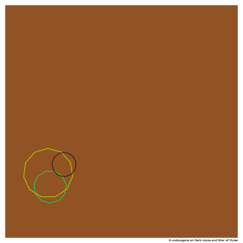 3 undecagons on Dark cocoa and Star of Pulse
