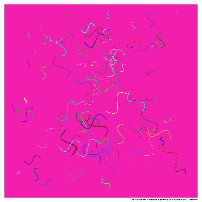 110 waves on Frosted magenta of Shadow and Descent