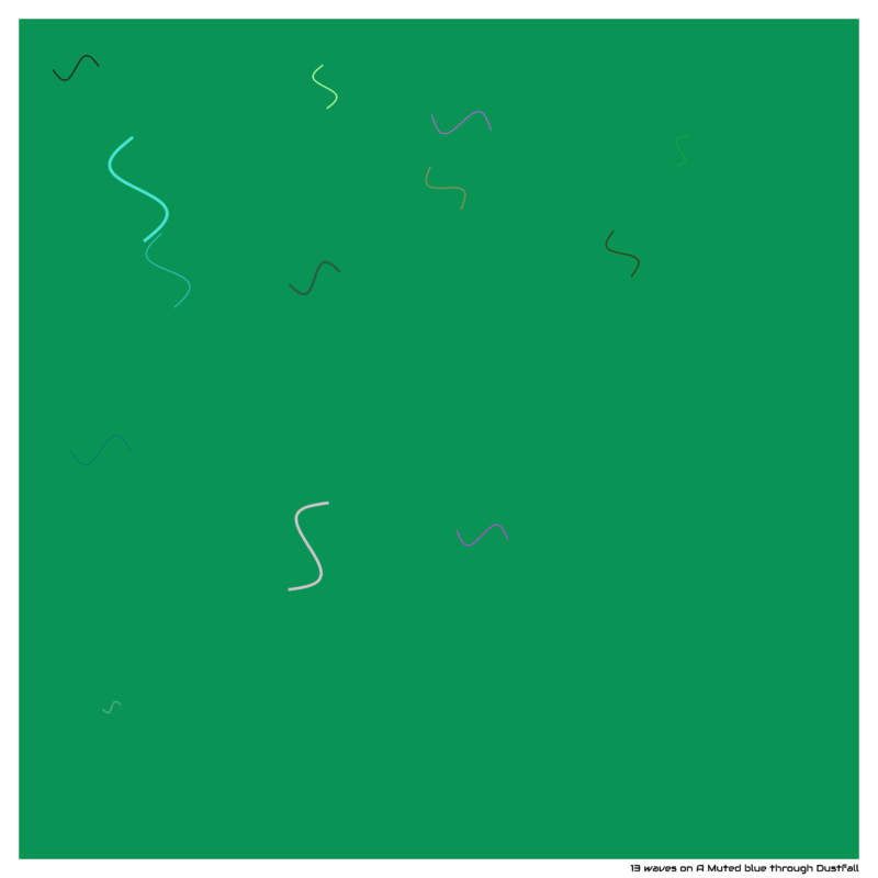 13 waves on A Muted blue through Dustfall