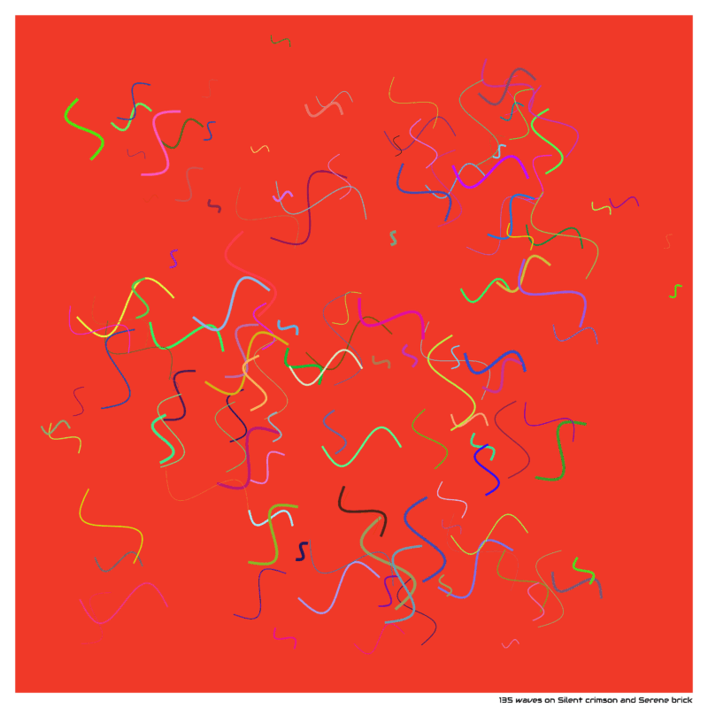 135 waves on Silent crimson and Serene brick