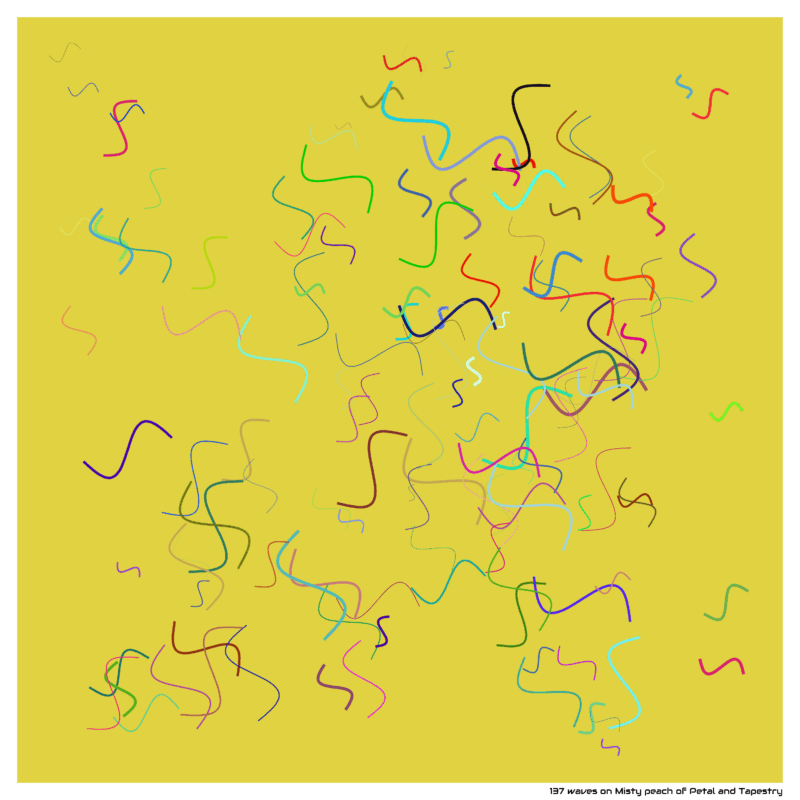 137 waves on Misty peach of Petal and Tapestry