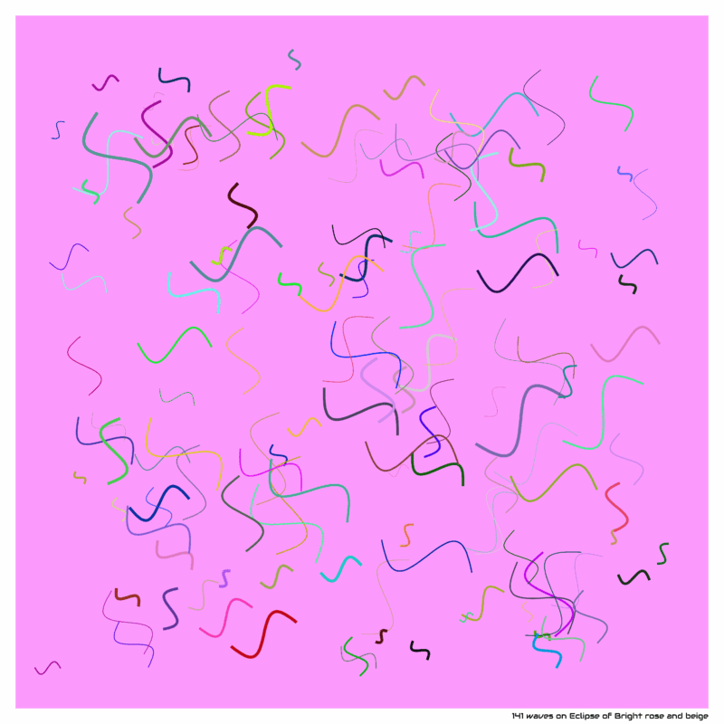 141 waves on Eclipse of Bright rose and beige