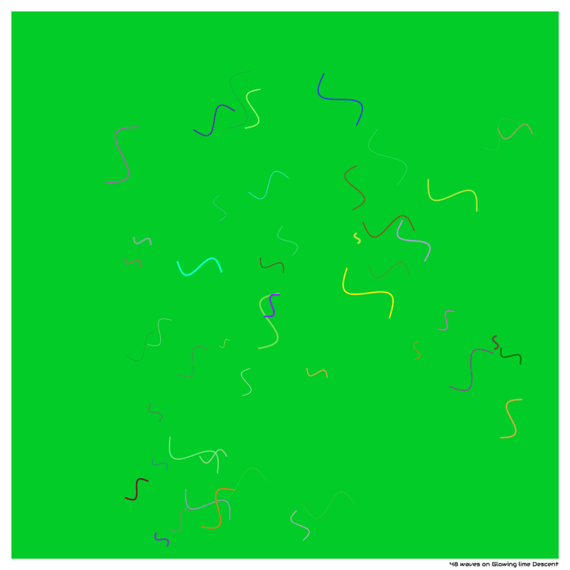 48 waves on Glowing lime Descent