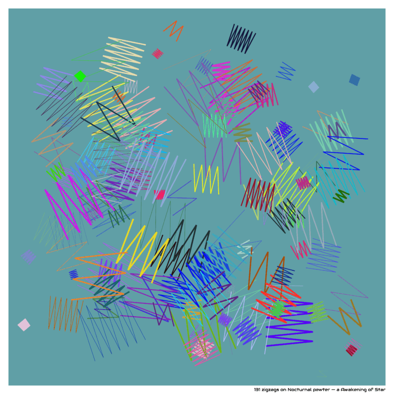131 zigzags on Nocturnal pewter — a Awakening of Star