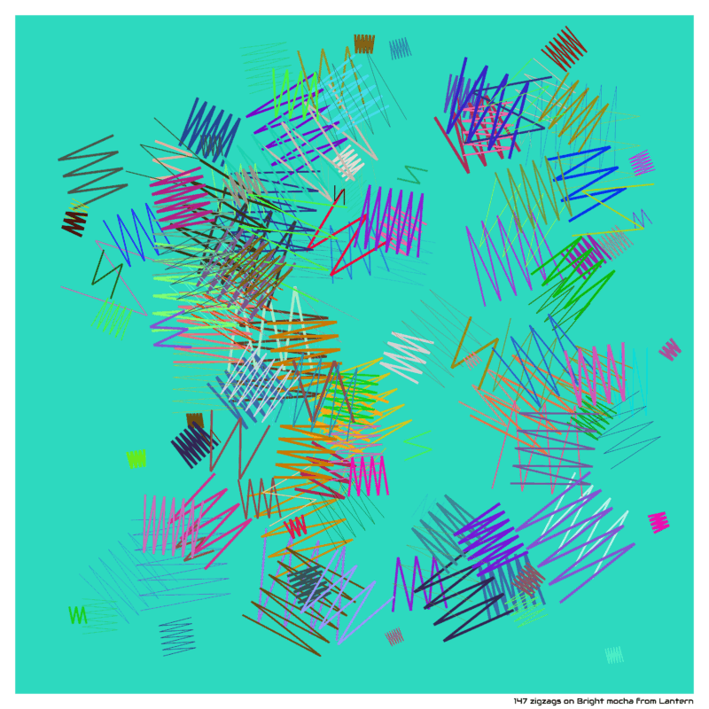 147 zigzags on Bright mocha from Lantern