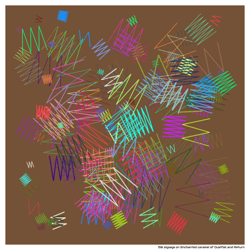 156 zigzags on Enchanted caramel of Dustfall and Return