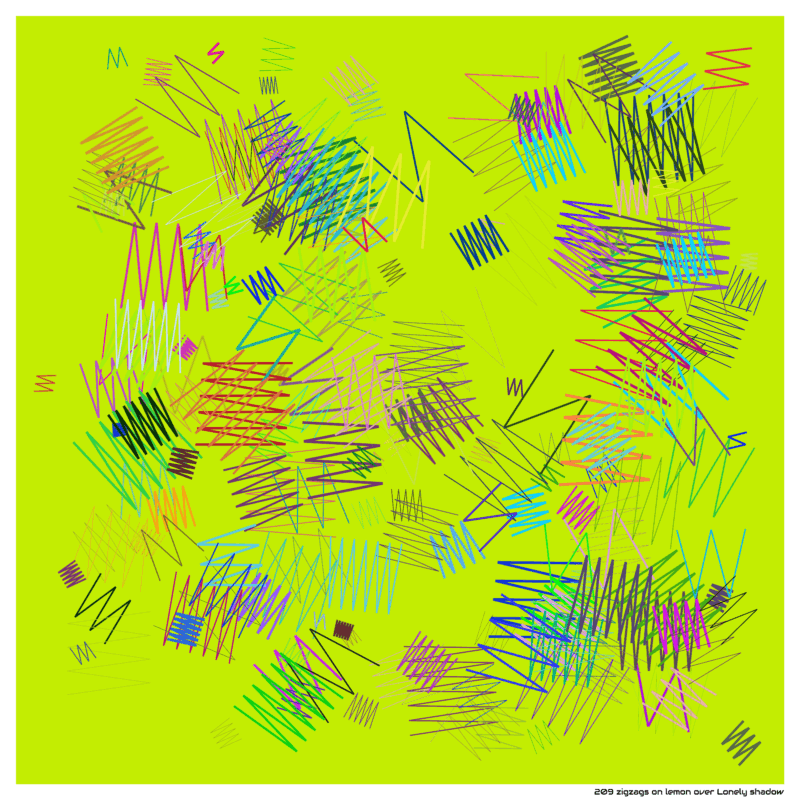 209 zigzags on lemon over Lonely shadow