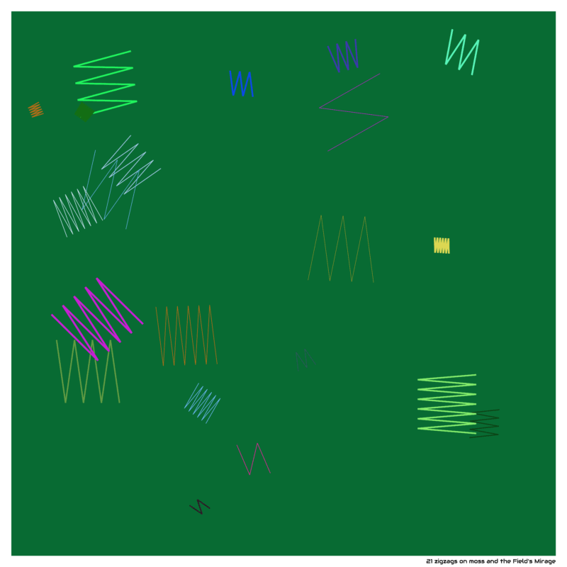 21 zigzags on moss and the Field's Mirage