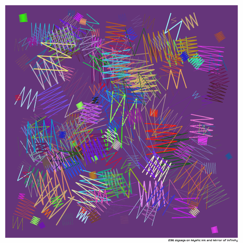 236 zigzags on Mystic ink and Mirror of Infinity