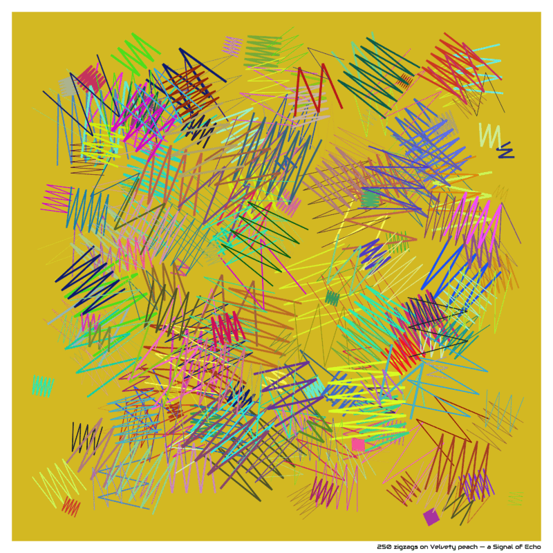 250 zigzags on Velvety peach — a Signal of Echo