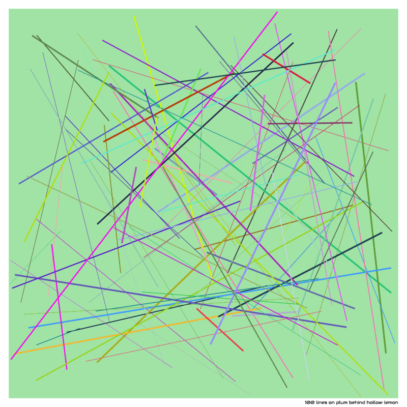 100 lines on plum behind hollow lemon