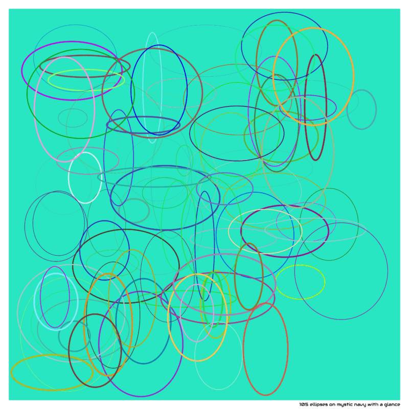 105 ellipses on mystic navy with a glance