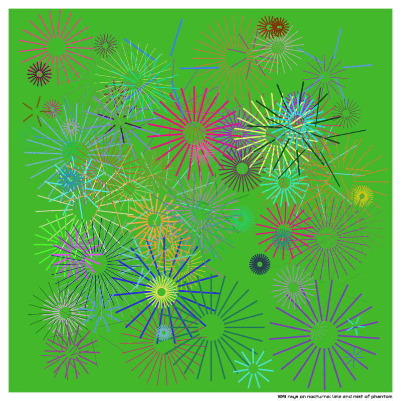 109 rays on nocturnal lime and mist of phantom