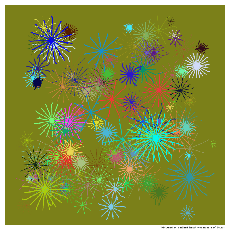 110 burst on radiant hazel — a sonata of bloom