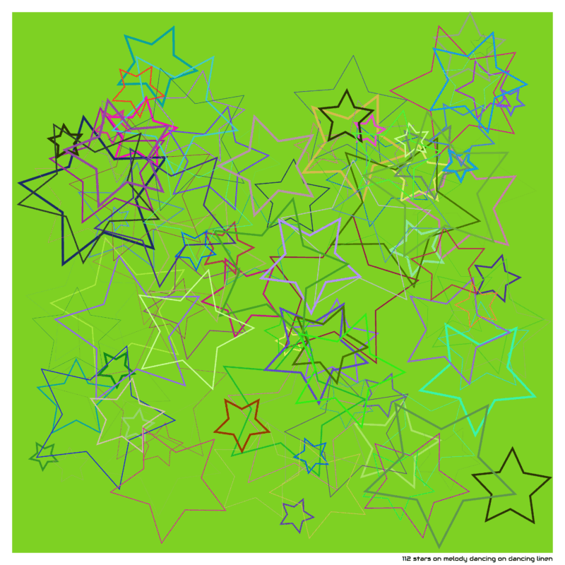 112 stars on melody dancing on dancing linen