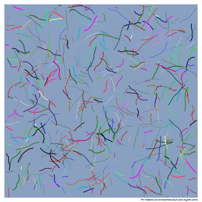 114 ribbons on enchanted plum and mystic wine