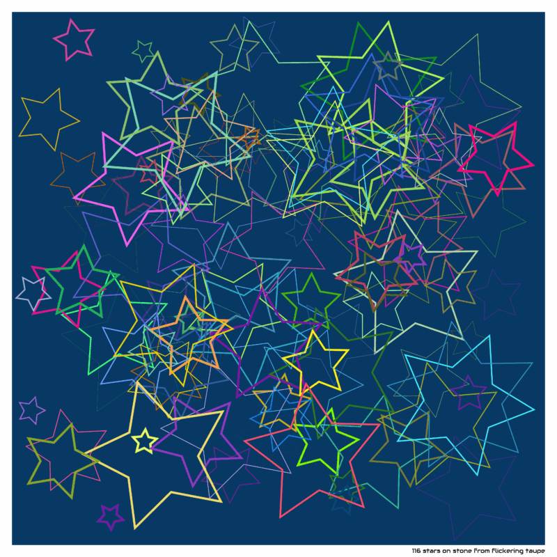 116 stars on stone from flickering taupe