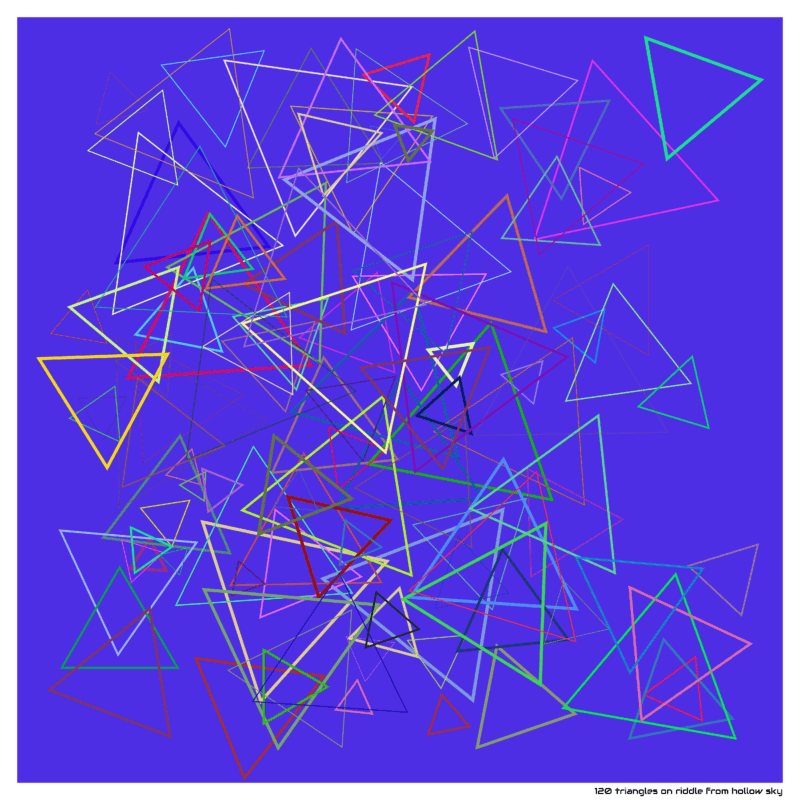 120 triangles on riddle from hollow sky