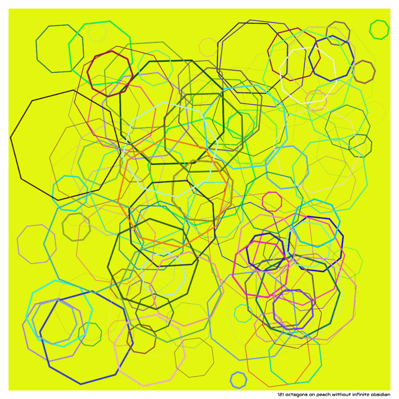 121 octagons on peach without infinite obsidian