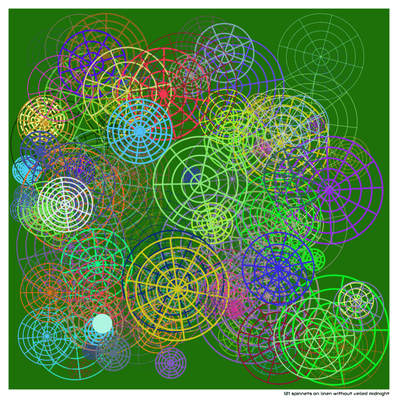 121 spinnets on linen without veiled midnight