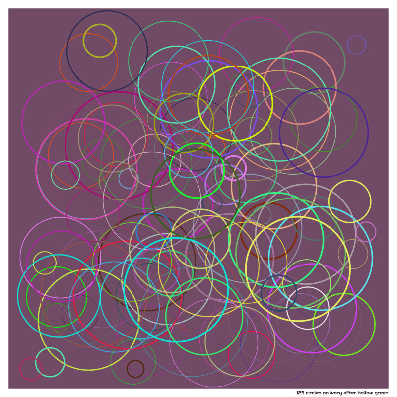 123 circles on ivory after hollow green