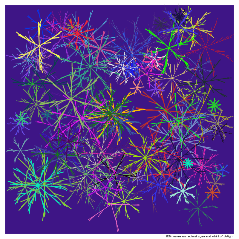 125 nerves on radiant cyan and whirl of delight