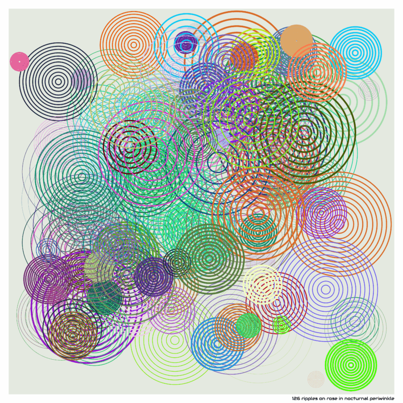 126 ripples on rose in nocturnal periwinkle