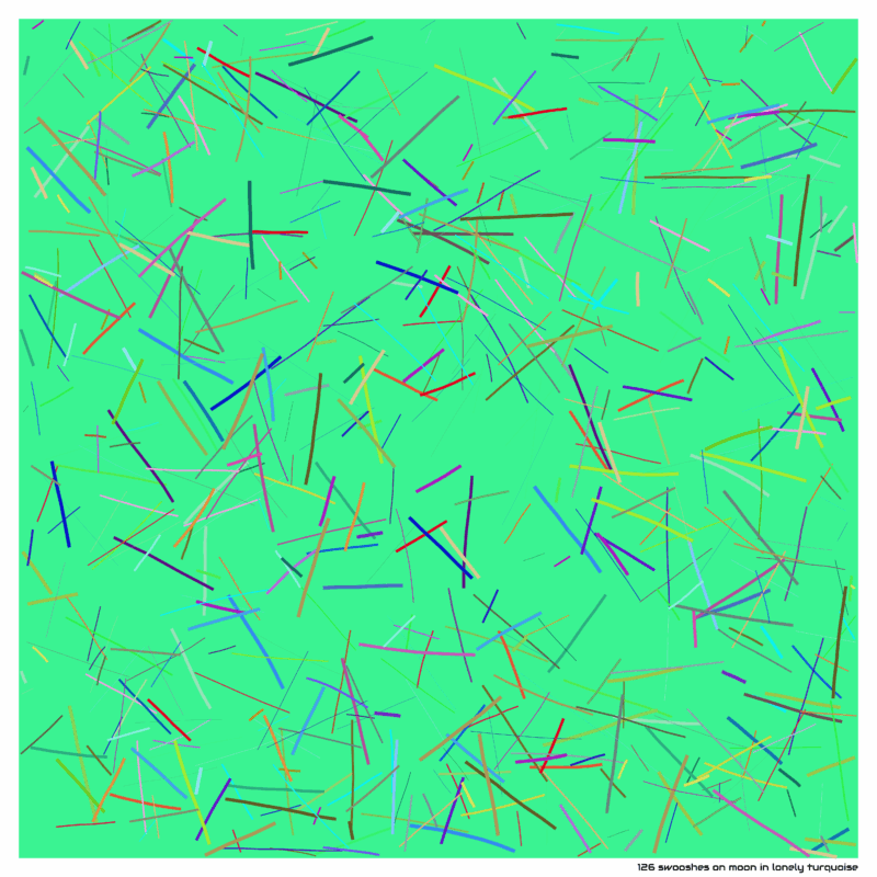 126 swooshes on moon in lonely turquoise