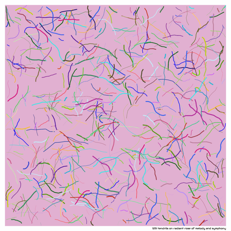 129 tendrils on radiant rose of melody and symphony