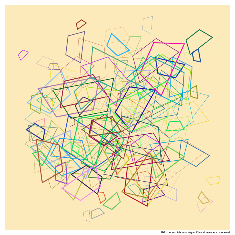 137 trapezoids on reign of lucid rose and caramel