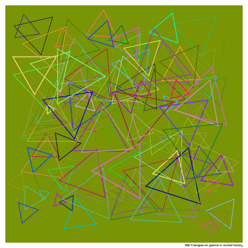 138 triangles on glance in muted honey