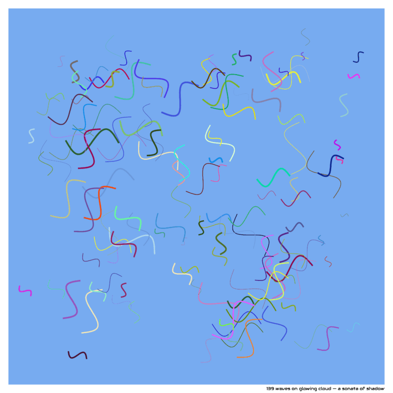 139 waves on glowing cloud — a sonata of shadow