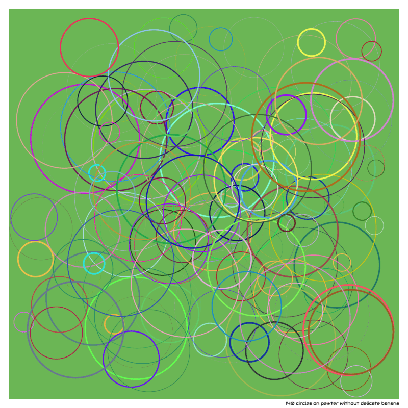 140 circles on pewter without delicate banana